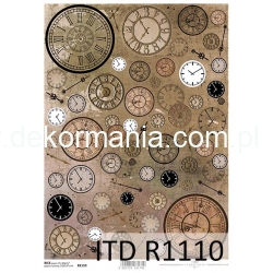 Papier ryżowy A4 R1110, zegary tarcze